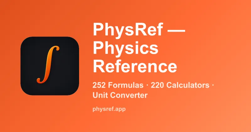 Screenshot of PhysRef