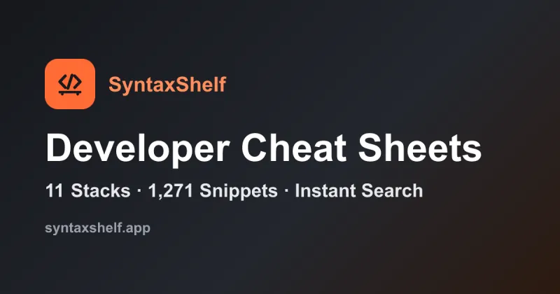 Screenshot of SyntaxShelf